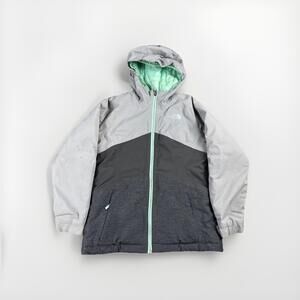 The North Face Ski Parka Quilted Puffer Lining Jacket Youth Gray Girl's Medium